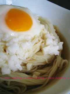 しゃくしゃく♪ぶっかけ月見そうめん-レシピのメイン写真