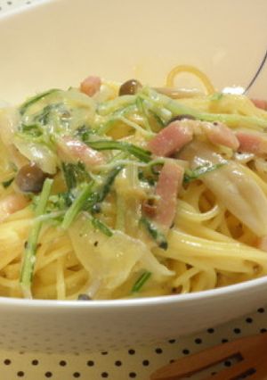 豆乳でカルボナーラ-レシピのメイン写真