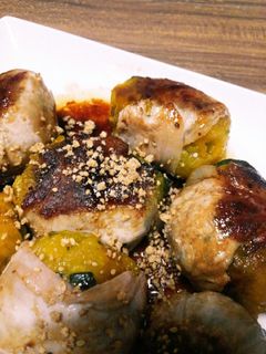 肉巻きかぼちゃ餅-レシピのメイン写真