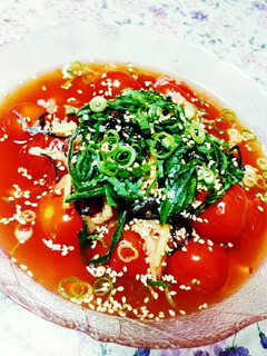 ☆ 焼きトマトの冷製キムチ風味 ☆-レシピのメイン写真