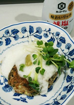 いわしのハンバーグ・とろろ芋わさび添え-レシピのメイン写真