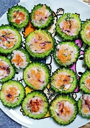 ゴーヤのイカ団子づめ-レシピのメイン写真