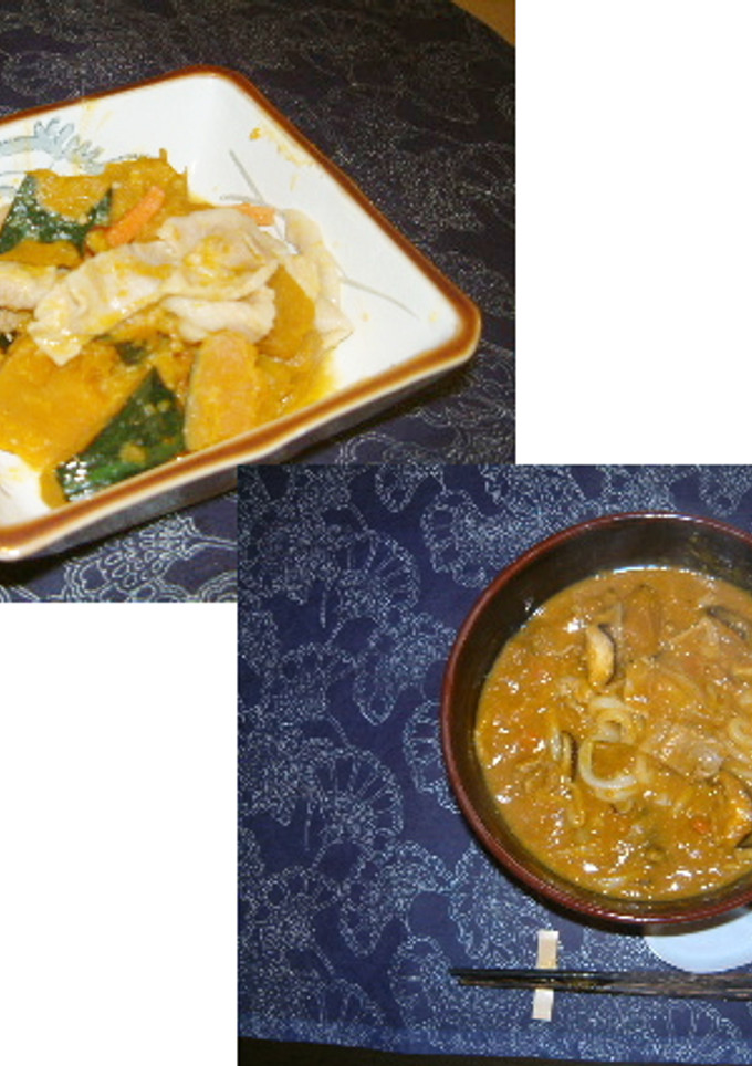 1つの鍋で！豚かぼちゃ＆ほうとう風うどん-レシピのメイン写真