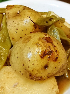 旬★お袋の味【新じゃがとささげの煮物】-レシピのメイン写真
