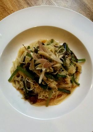 山菜の和風冷製カッペリーニ-レシピのメイン写真