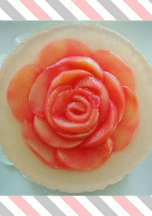 桃の薔薇レアチーズケーキ-レシピのメイン写真