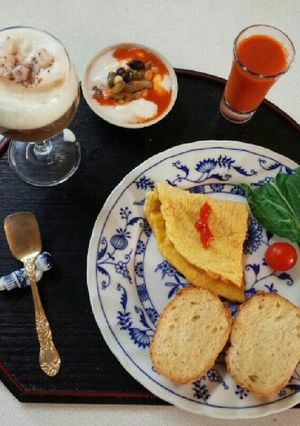 カフェ朝食風（血管ダイエット食855）-レシピのメイン写真