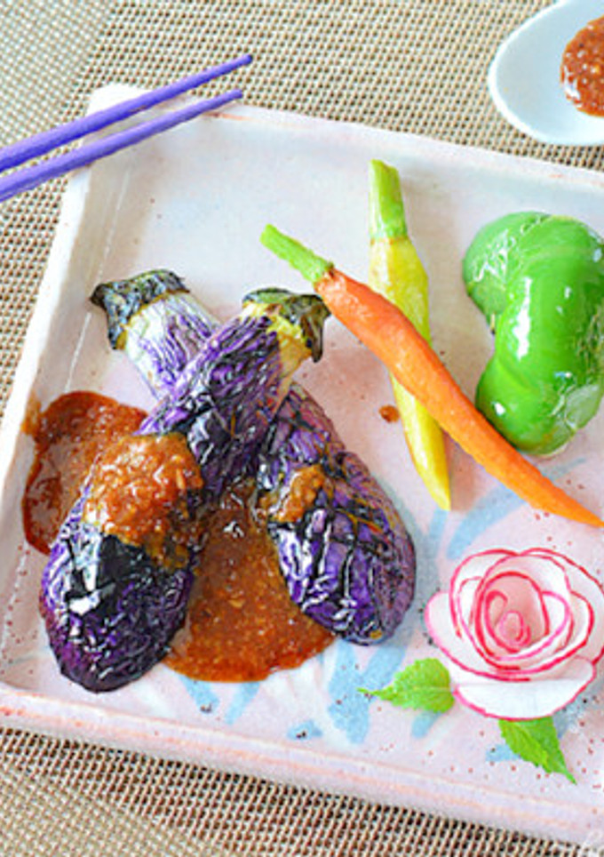 ホシサンしそみそ＊揚げナスと揚げ野菜がけ-レシピのメイン写真