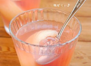 季節のデザート☆桃のソーダゼリー-レシピのメイン写真