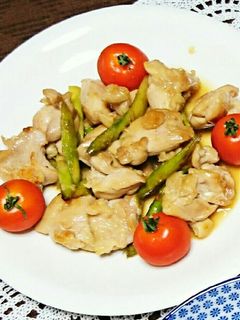 鶏ももとアスパラのマヨポン炒め-レシピのメイン写真