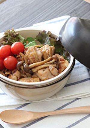 丼ぶり弁当に　鶏肉のオニオン醤油ソテー-レシピのメイン写真