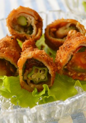 いろいろ野菜のみそピー巻き-レシピのメイン写真