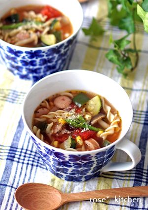 朝食やランチに♡マカロニトマトスープ-レシピのメイン写真
