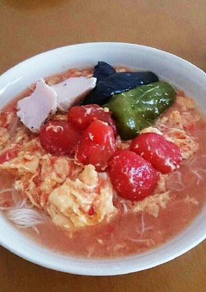 トマトと玉子スープのぶっかけ素麺-レシピのメイン写真