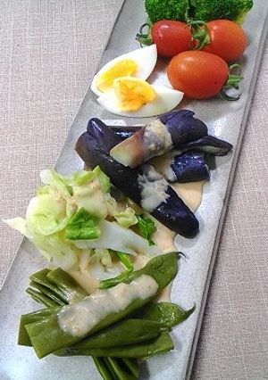 夏野菜の茹でサラダ♪-レシピのメイン写真