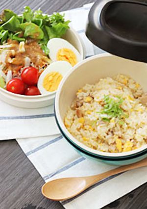 丼ぶり弁当に　ネギ塩豚チャーハン-レシピのメイン写真