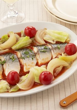 フライパンで簡単!塩さばのトマトパッツァ-レシピのメイン写真