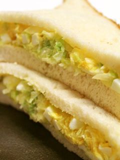 夏休みランチ♪キャベツゆで卵サンドイッチ-レシピのメイン写真