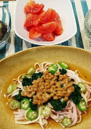 オクラと納豆のネバネバうどん-レシピのメイン写真