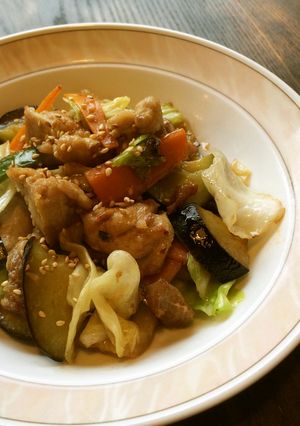 にんにく家♪鶏肉と夏野菜☆ガーリック炒め-レシピのメイン写真