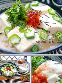 豆乳冷やし出汁茶漬け丼*豆腐&明太&長芋-レシピのメイン写真