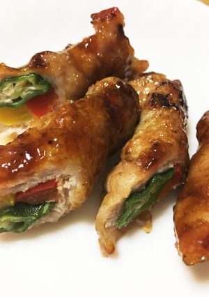 ✨夏野菜を豚バラ肉で巻いて✨-レシピのメイン写真