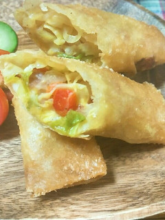 キャベツとチーズのカレー風味春巻き♪-レシピのメイン写真