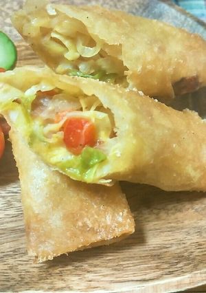 キャベツとチーズのカレー風味春巻き♪-レシピのメイン写真