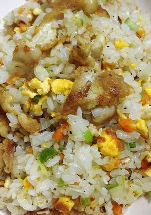 鶏皮炒飯-レシピのメイン写真