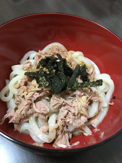 レンジでズボラ飯☆彡.簡単ツナポンうどん-レシピのメイン写真