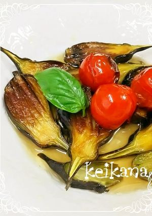 超簡単☆なす＆ミニトマトの揚げ浸し♪-レシピのメイン写真