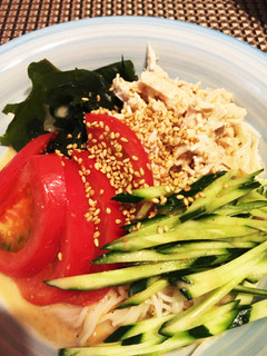 お手軽ランチ!棒棒鶏風サラダそうめん-レシピのメイン写真