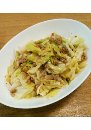 超簡単！牡蠣だし醤油で、肉味噌キャベツ-レシピのメイン写真