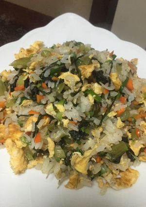 野沢菜炒飯-レシピのメイン写真