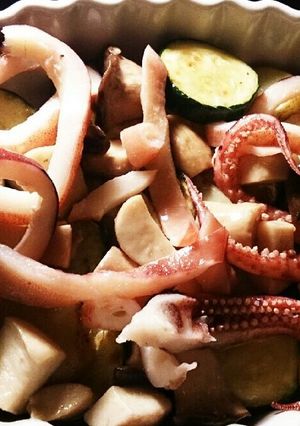 ズッキーニ&じゃがいもチーズ焼き(いか)-レシピのメイン写真