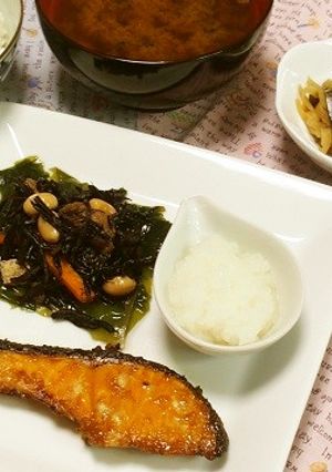 鮭の醤油麹漬けグリル焼き定食-レシピのメイン写真
