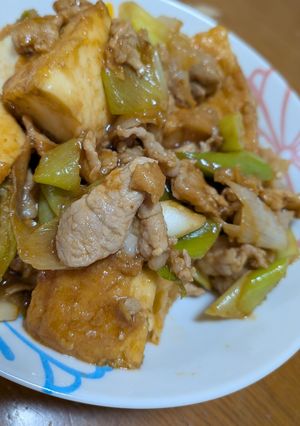 簡単厚揚げと、豚こま肉の味噌炒め-レシピのメイン写真