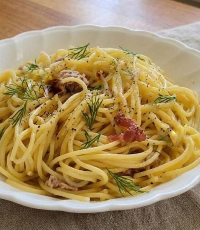 ディル香る♪ツナと梅のパスタ♪今夜の夕飯-レシピのメイン写真