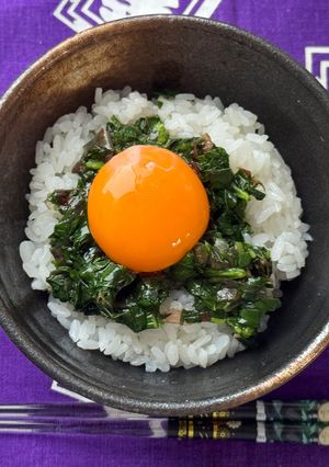 横浜発♡モロヘイヤの卵かけご飯-レシピのメイン写真