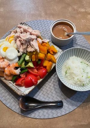 サラダチキンと温野菜サラダ 麹ソース-レシピのメイン写真