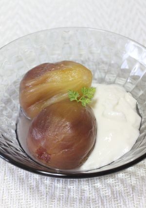 いちじくのコンポート ヨーグルト添え-レシピのメイン写真
