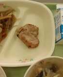 【坂下町学校給食】とり肉のごまみそ焼き