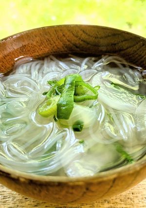 海老の茹で汁活用！美味しい春雨スープ-レシピのメイン写真