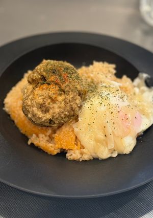 チャットGPT伝授１分ハンバーグ&ピラフ-レシピのメイン写真