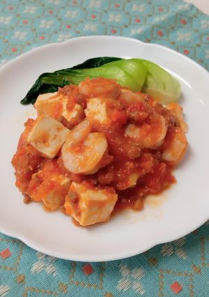 豆腐とエビのケチャップ煮-レシピのメイン写真