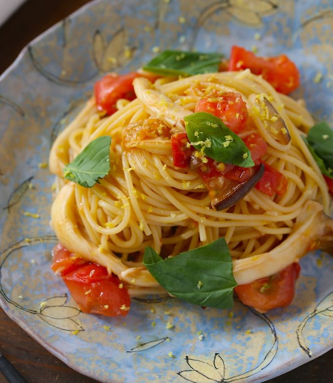 エリンギとトマトの冷製パスタ-レシピのメイン写真