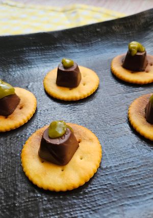 クリスマス！チョコ抹茶わらび餅クラッカー-レシピのメイン写真