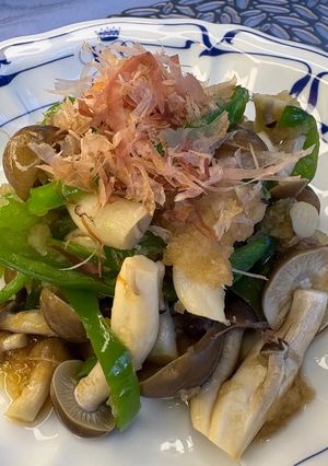 【レンチン副菜】しめじピーマンおろし和え-レシピのメイン写真