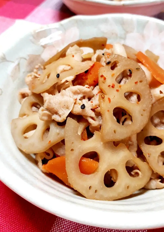 簡単☆豚バラ肉とれんこんの煮炒め-レシピのメイン写真
