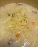 レンジだけ “クラムチャウダー風”パスタ